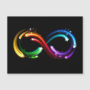 Symbole de l'infini des comètes arc-en-ciel