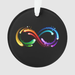 Symbole de l'infini des comètes arc-en-ciel