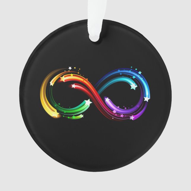 Symbole de l'infini des comètes arc-en-ciel (devant)