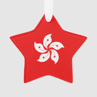 Symbole de l'orchidée blanche de Hong Kong en roug