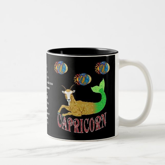 Symbole de naissance de Capricorne Zodiac Mug (Droit)