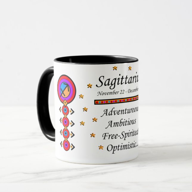 Symbole de naissance Sagittarius Totem Mug (Devant gauche)