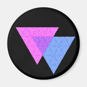 Symbole de noeud Bi Rond Magnet noir