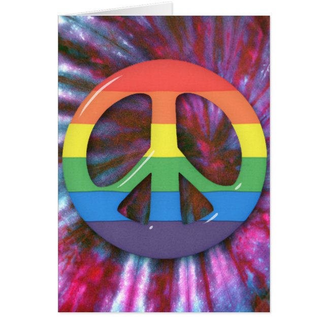 Symbole de paix psychédélique d'arc-en-ciel (Devant)
