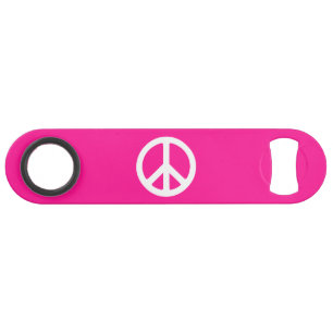 Symbole de paix rose et blanc profond