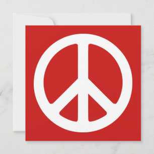 Symbole de paix rouge et blanc