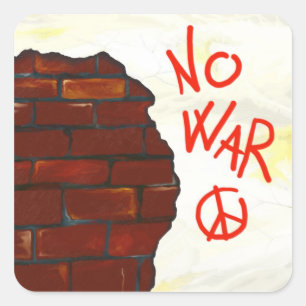 Symbole de paix sur le mur, autocollant