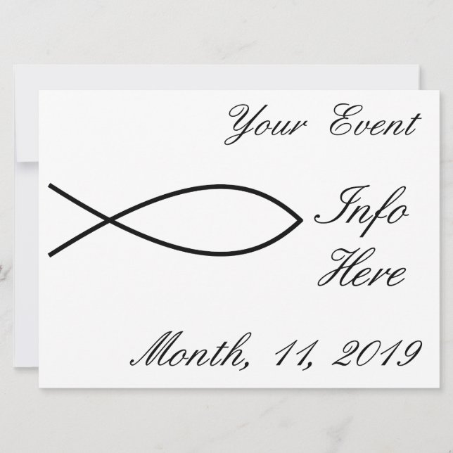 Symbole de poisson chrétien Ichthys Thunder_Cove (Devant)