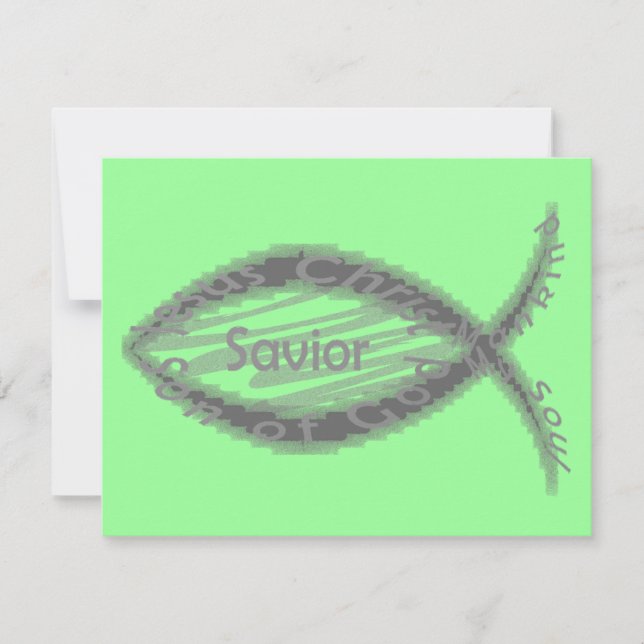 Symbole de poisson Jésus Sauveur (Devant)