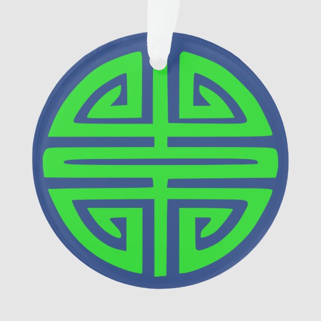 symbole de prospérité chinois vert (devant)