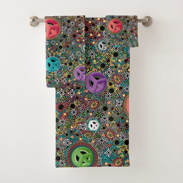 SYMBOLE DE SÉCURITÉ COULEUR Hippie rétro Motif des (En situation)