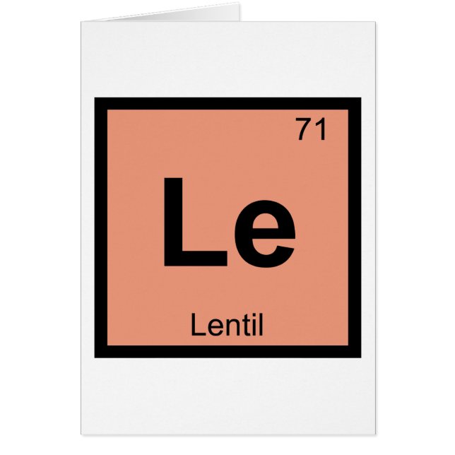 Symbole de table périodique Le - Lentil Chemistry (Devant)