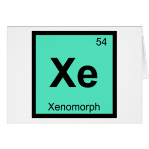 Symbole de Tableau périodique de chimie de Xe - de