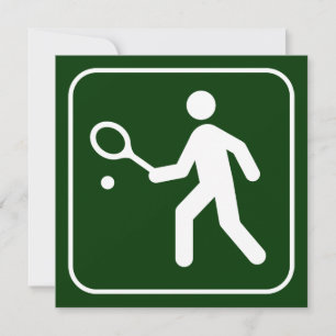 Symbole de tennis Invitation