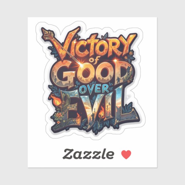 Symbole de triomphe Dussehra 2025 - Sticker découp (Feuille)