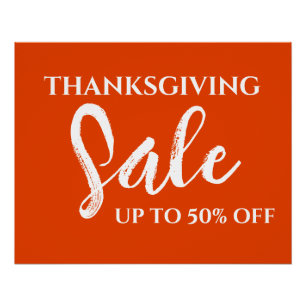 Symbole de vente de Thanksgiving, signe de vente d