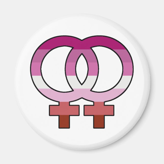 Symbole de venus de la fierté lesbienne aimant (Devant)