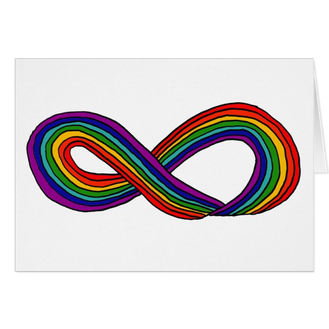 Symbole DE X/Y d'infini d'arc-en-ciel (Devant horizontal)