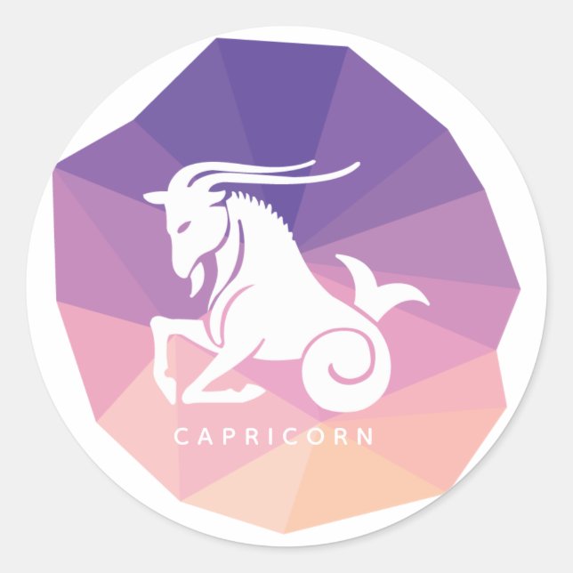 Symbole de zodiaque Capricorn autocollants moderne (Devant)