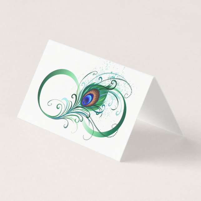 Symbole d'infini avec plume de paon (Front)