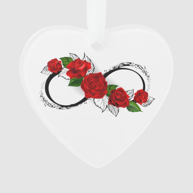 Symbole d'infini avec roses rouges (devant)