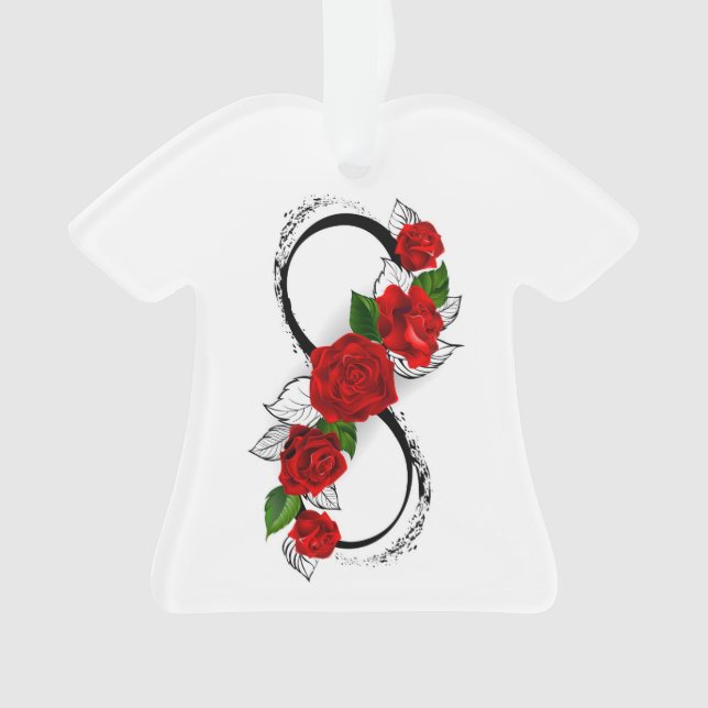 Symbole d'infini avec roses rouges (devant)