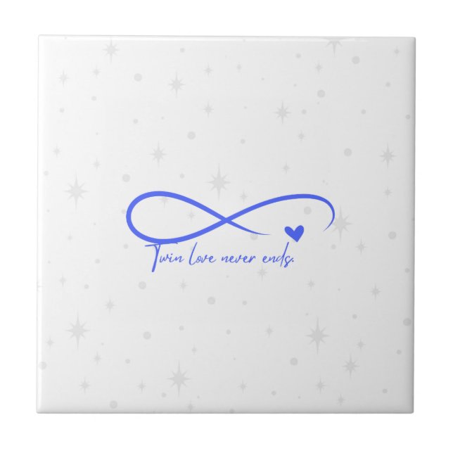 Symbole d'infini bleu Carreaux décoratifs (Devant)