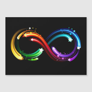 Symbole d'infini de comètes arc-en-ciel