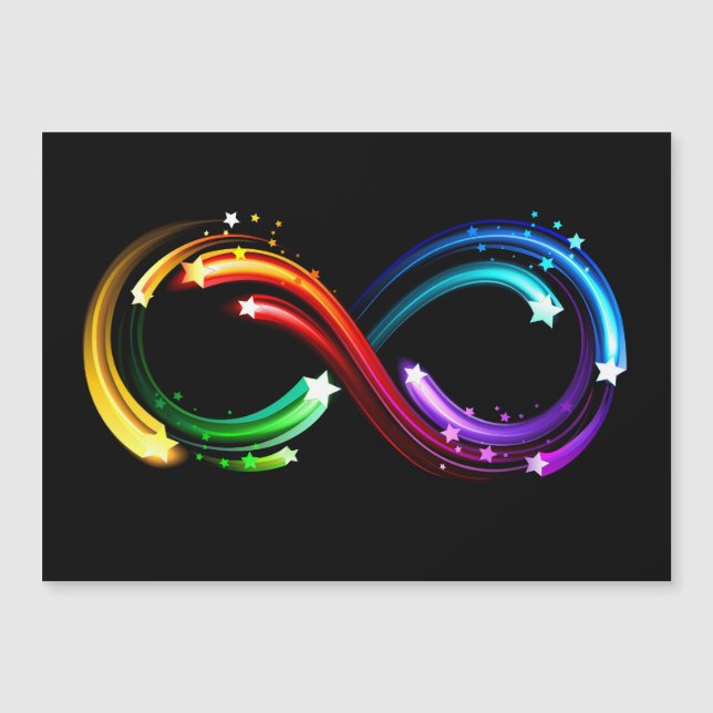 Symbole d'infini de comètes arc-en-ciel (Devant)