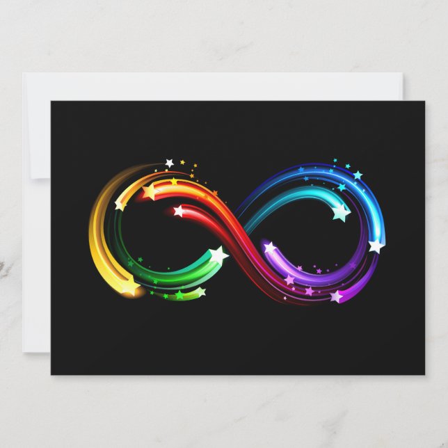 Symbole d'infini de comètes arc-en-ciel (Devant)