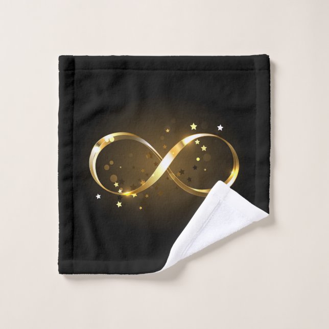 Symbole d'infini doré (Gant de toilette)