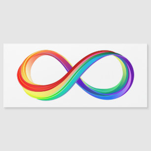 Symbole d'infinité arc-en-ciel stratifié