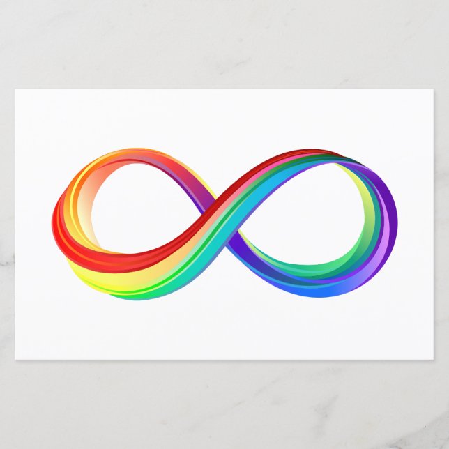 Symbole d'infinité arc-en-ciel stratifié (Devant)