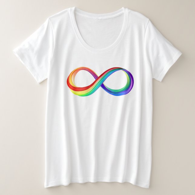 Symbole d'infinité arc-en-ciel stratifié (Design devant)
