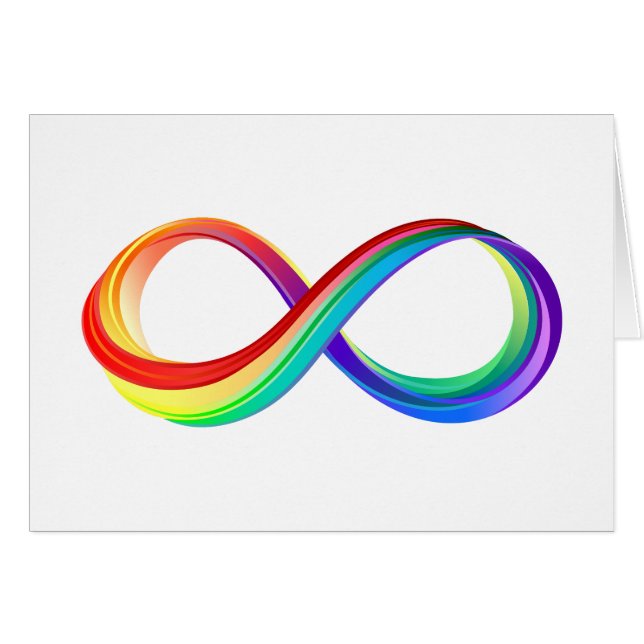 Symbole d'infinité arc-en-ciel stratifié (Devant horizontal)