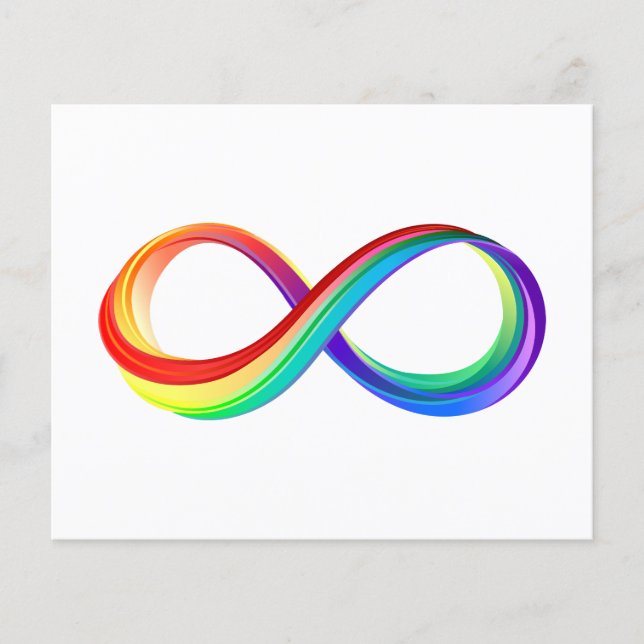 Symbole d'infinité arc-en-ciel stratifié (Devant)