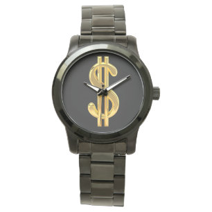 SYMBOLE Dollar D'OR MONTRE HOMME