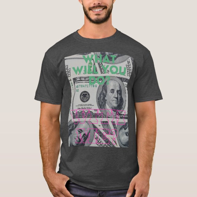 Symbole Dollar T-Shirt avec une expression provoca (Devant)