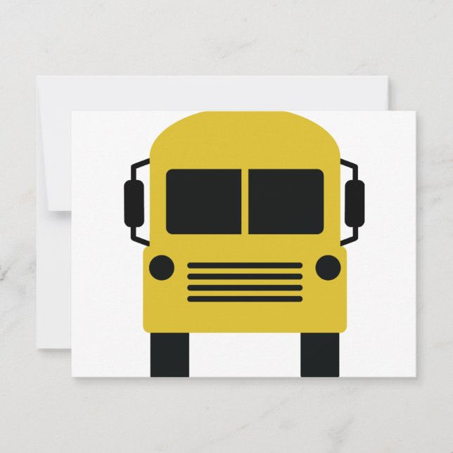 symbole du bus scolaire jaune (Devant)