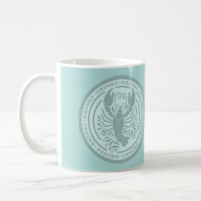 Symbole du cancer du zodiaque Café Mug (Gauche)