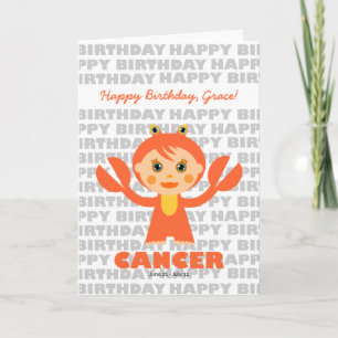Symbole du cancer Zodiac Carte d'anniversaire