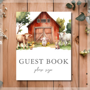 Symbole du livre d'or du Baby shower animal de fer