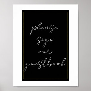 Symbole du livre d'or noir moderne minimaliste