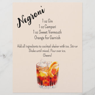 Symbole du panier du bar Negroni