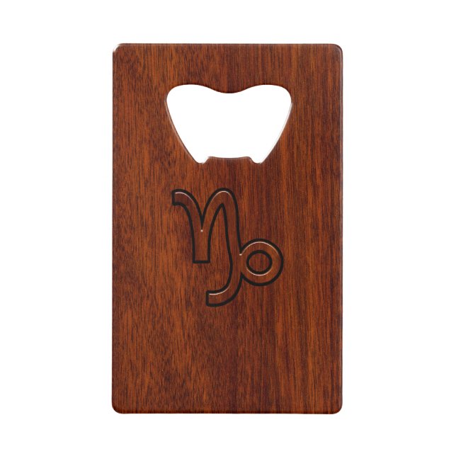 Symbole du Zodiac Capricorn en Mahogany Style prin (Devant)