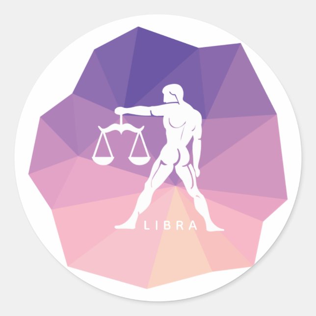 Symbole du zodiaque de Libra autocollant design mo (Devant)