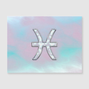 Symbole du zodiaque Poissons style nacre pastel