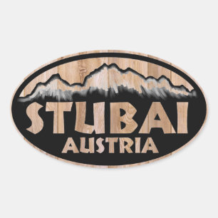 Symbole en bois de Stubai Autriche autocollants ov