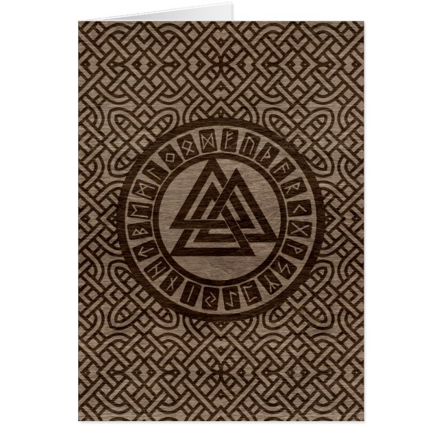 Symbole et runes de Valknut sur le motif celtique (Devant)
