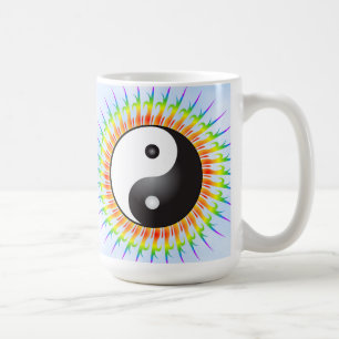 Symbole et spirale de Yin Yang : Tasse de café